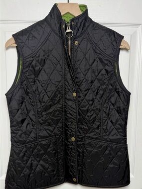 Barbour Black Liddesdale Quilted Gilet Vest US12